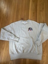 Champion Vtg Reverse Weave Mens Pullover Sweatshirt Size L Gray Jog Logo - £21.16 GBP