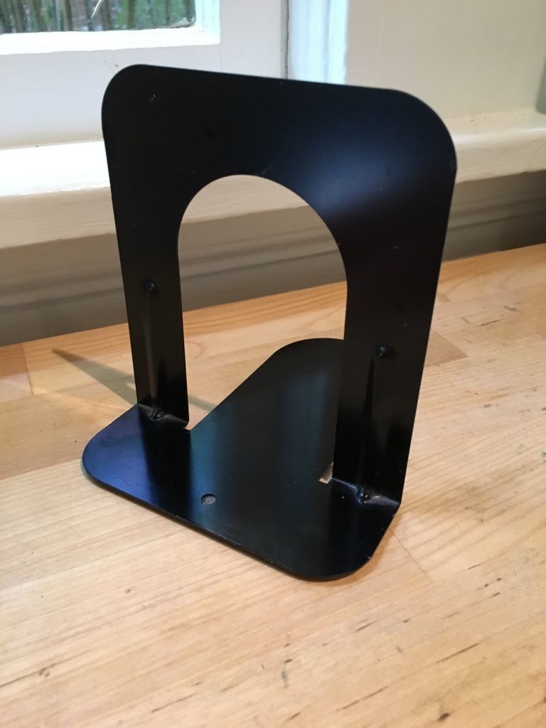Industrial Vintage Black Metal Bookend Book End - $14.25