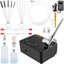 Airbrush Kit with Compressor, Multi-Function Dual-Action Airbrush Set with 0.2/0 - £53.91 GBP