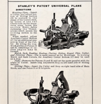 1900 Stanley Tools Universal Plane Advertisement Victorian Wood Engravin... - $28.01 CAD