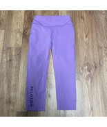 Peloton Solid Purple Essential Capri Leggings Basic Cycle Pants Size Small - £27.16 GBP