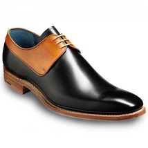Darby Style Black Color Handmade Lace Up Closer Men Leather Shoes - £125.62 GBP