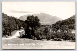 Mt Mansfield From Cambridge VT RPPC Vermont Real Photo Postcard M25 - $8.95