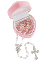 Pink Heart Case with  Pink Glass Rosary, New # AB-049-1 - $17.95