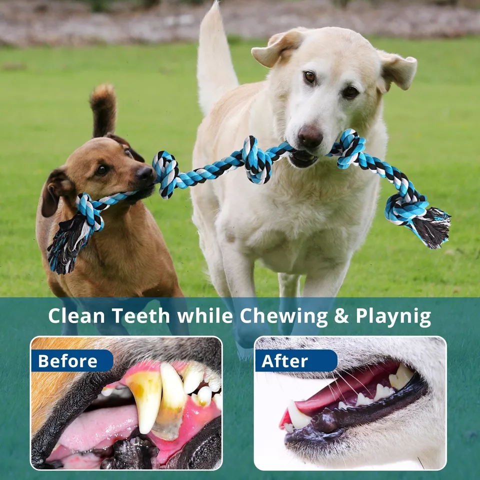 Dog Rope Toy for Strong &amp; Aggressive Chewers - 36&quot; Long, 5 Knots XXL - $46.48 CAD