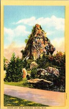 Sugar Loaf Rock Mackinac Island Michigan MI UNP Unused Linen Postcard L1 - £2.13 GBP