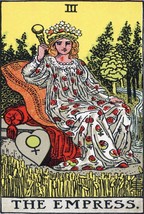 7628.Vintage design 18x24 Poster.Home room office decor.The Empress tarot deck c - £22.33 GBP