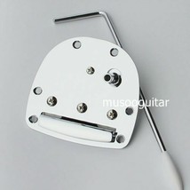 NEW Jazzmaster Jaguar Chrome TREMOLO Tailpiece Bridge Guitar Vibrato &amp; W... - £20.18 GBP