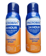 2 Pack Microban 24 Hour Cleaning Spray Citrus Scent 12.5 OZ - £13.41 GBP