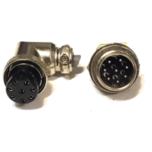 8 PIN 90 DEGREE MICROPHONE PLUG AND SOCKET / MICROPHONE CONNECTOR - £7.38 GBP