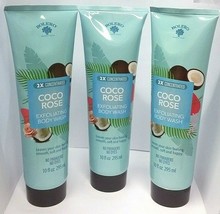 Lot 3 B.Hill 2X Concentrated Coco Rose Exfoliating Bath Body Wash 10 Oz Ea Sealed - £19.77 GBP