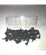 RISK 1998 Board  Game Replacement Pieces: 60 Black  Army Pieces VINTAGE - $9.32