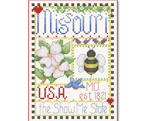 Missouri Little State Sampler cross stitch chart Alma Lynne Originals - $6.50