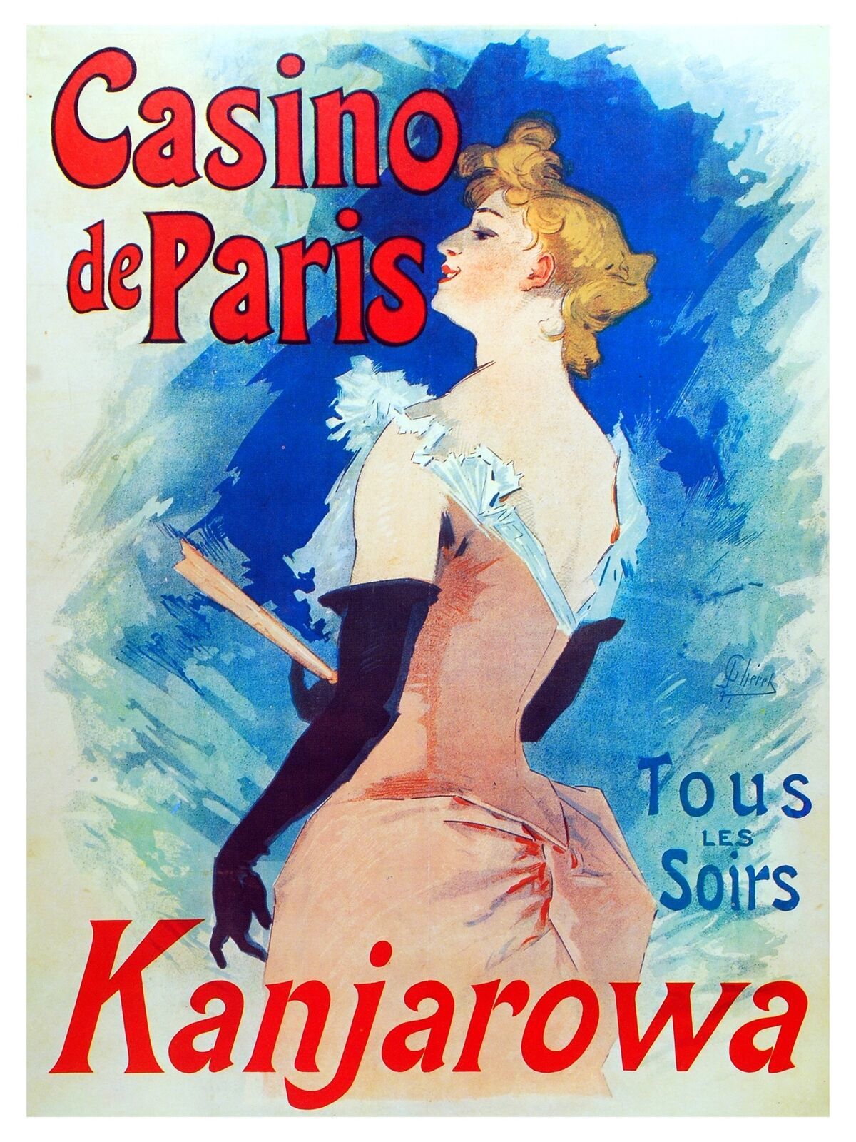 Primary image for 5232.Casino de paris Kanjarowa Poster.Nouveau Room Interior design.Decor Art