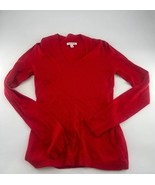 Banana Republic Sweater Womens Small Red V-Neck Wool Cashmere Blend - $23.47