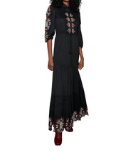 Carolina K geo tiered maxi dress in Black - £213.15 GBP