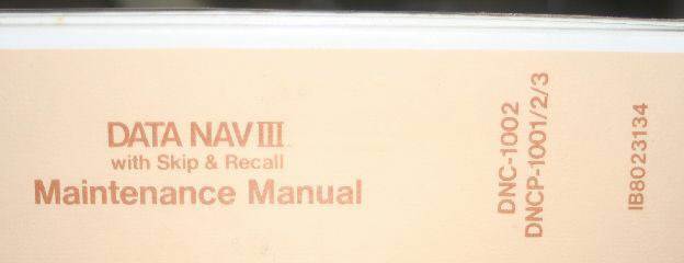 Sperry Data Nav III DNC1002/DNCP1001/2/3 maint manual Honeywell IB8023134 - $148.50
