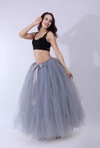 RAINBOW Maxi Tulle Skirt Women Plus Size Drawstring Waist Puffy Tutu Skirt image 6