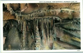 Onyx Colonnade New Entrance Mammoth Cave Kentucky Postcard - £5.49 GBP