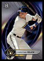 2022 Bowman Platinum 18 Christian Yelich Brewers Card - $1.43