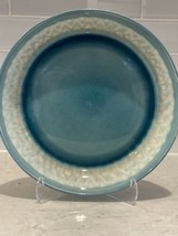 BAUM Shibori Aqua Turquoise 9” Serving Bowl New - £34.91 GBP