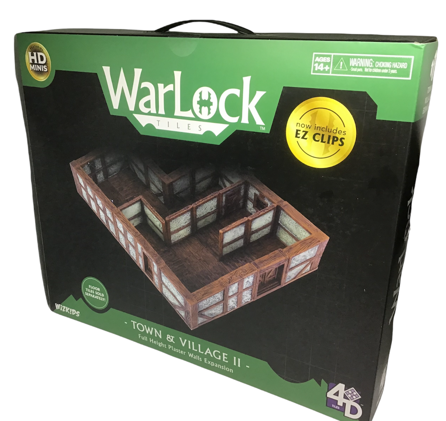 Warlock Tiles Town Village II Full Height Plaster Walls Expansion Clip HD Minis  - $89.05