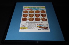 1987 Striped Chips Ahoy 11x14 Framed ORIGINAL Vintage Advertisement - £27.28 GBP