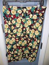 Lularoe Cassie Multi-Colored W/White Roses Size M Women's NEW - $29.70