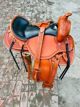 Premium Western Horse Pleasure Saddle Riding/Showman Saddle 14&quot; to 18&quot;  Handmade - £436.26 GBP+