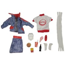 Barbie Coca-Cola Fast Food Fashion Stone Wash with Fast Food Accessories... - $481.33 MXN