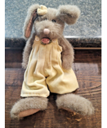 Boyds Bear Collection 1985-1995 Plush Bunny Rabbit w/Pink Rose &amp; Yellow ... - $12.25