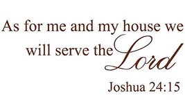 Picniva Brown 45&quot; x 18&quot; As for Me and My House, We Will Serve The Lord V... - $15.63