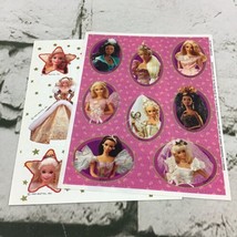 Vintage 90’s Barbie Doll Stickers Lot Of 2 Sheets Mattel Hallmark Seals - £15.57 GBP