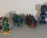 PJ Masks Toy Action Figures Figurines Vehicles Lot of 6 Toys - £7.77 GBP