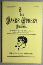 The Baker Street Journal V. 30 #2 June 1980 Vintage Sherlock Holmes Fanzine - £11.86 GBP