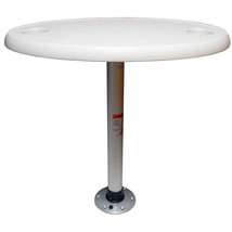 Springfield White Oval Table Package - 18&quot; x 30&quot; Threadlock - $184.30