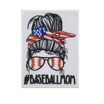 Baseball Mom Embroidered Patch Iron On Sqyare Version. Size: 2.9 x 3.9 i... - £5.92 GBP