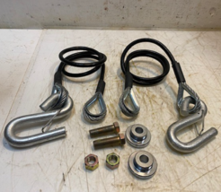 Set of 2 Trailer Safety Cables 36" Long w/ S Hooks &amp; Hardware Tow Cable Set - $24.99