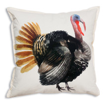 Turkey Throw Pillow - 18 inch - £25.50 GBP