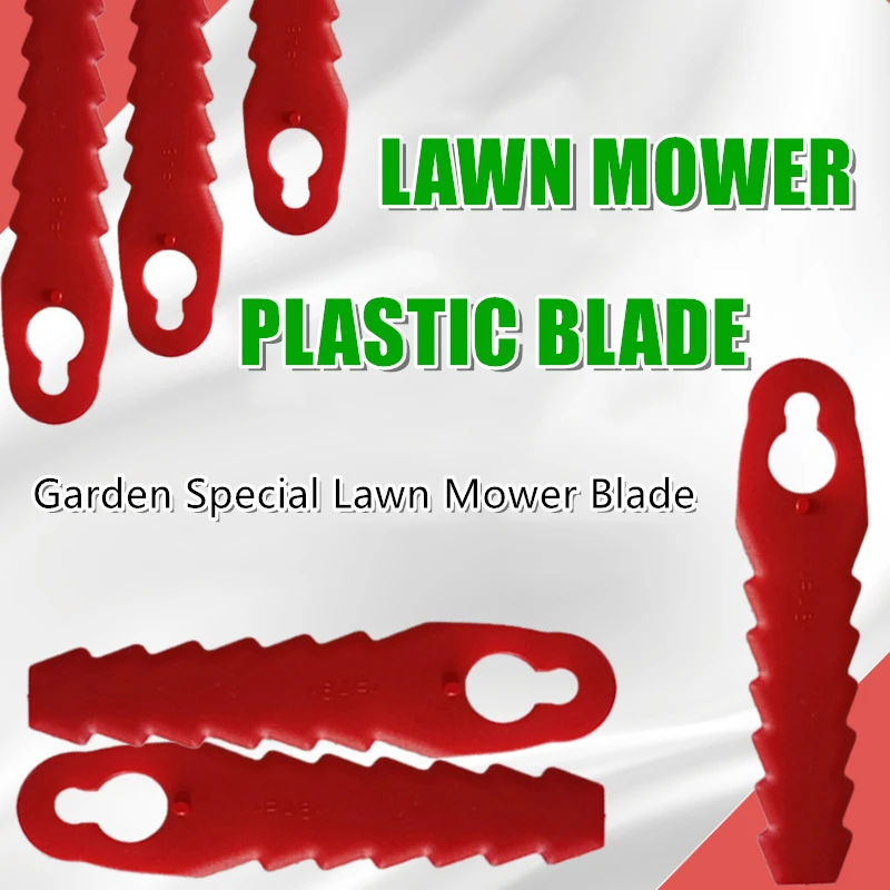 25/60/100pcs Plastic Gr Tmer Blades Mower Cutting Blades  10*5mm Fits Garden Law - £149.89 GBP