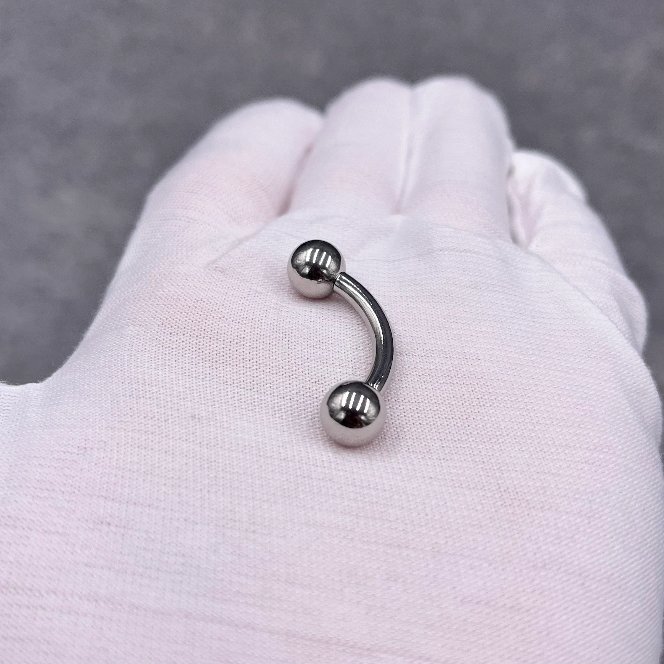 In Stock Gauge/Thickness 3mm Stainless Steel Body Jewelry Bent Barbell - $376.47 MXN