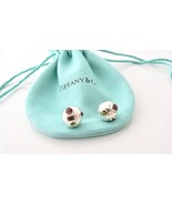 Tiffany &amp; Co Silver 18K Gold Gemstone Etoile Peridot Sapphire Earrings S... - £996.35 GBP