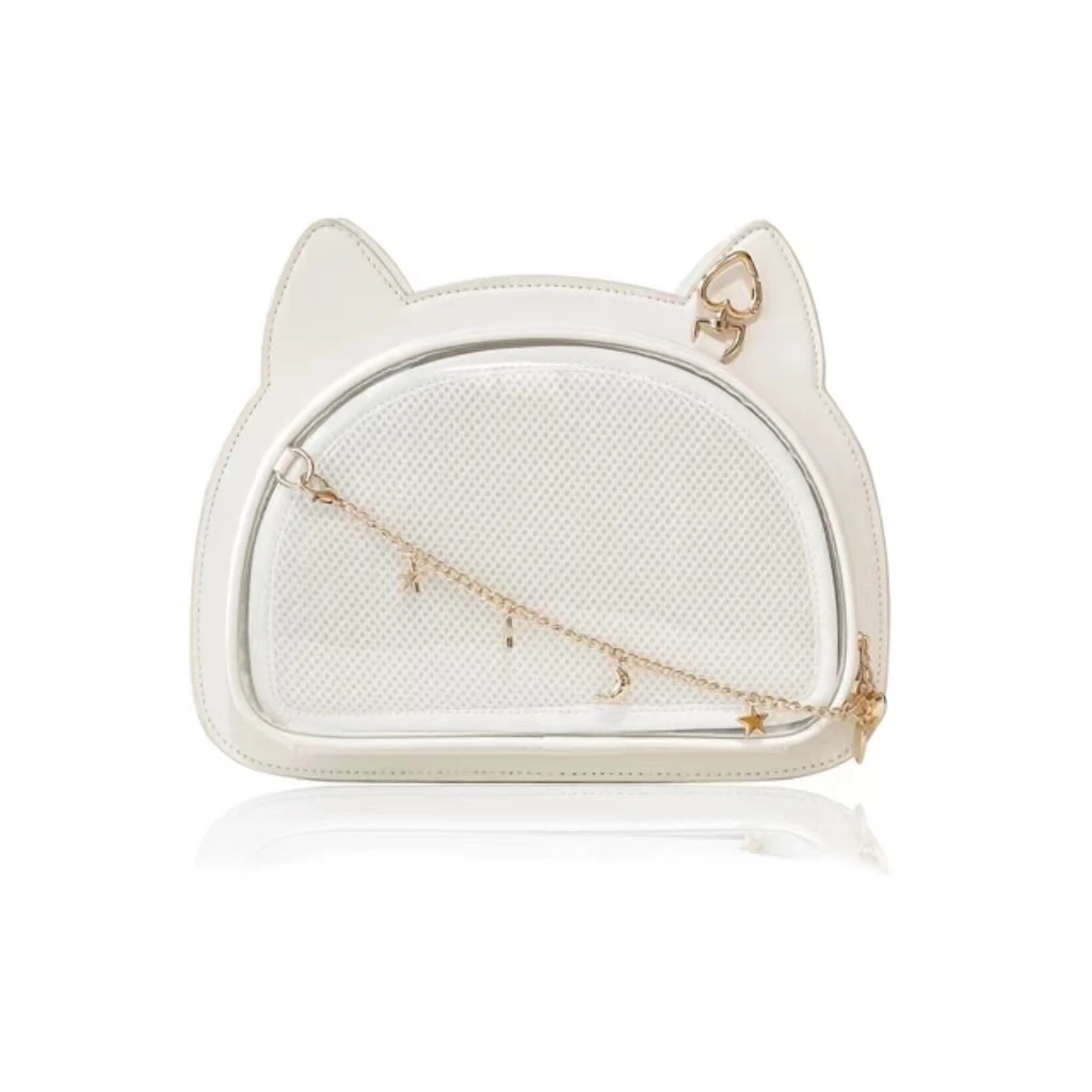 Y2K Cute Sweet Cat Ita Bag Japanese Lolita Transparent Crossbody Kawaii ... - £38.30 GBP