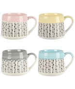 Gibson Home Morning Mist 4 Piece 15 Ounce Stoneware Belly Mug Set in Ass... - $90.50 CAD