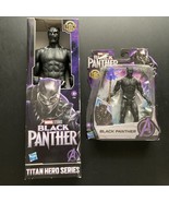 Marvel Black Panther 6-inch Black Panther Action Figure &amp; 11” Titan Hero... - $17.71 CAD