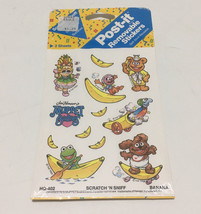Muppet babies scratch n sniff banana stickers vintage post it brand in p... - $19.75