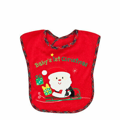 Boys or Girls Nursery Rhyme Christmas Bib 1st Christmas First Santa - $0.99