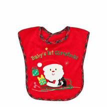 Boys or Girls Nursery Rhyme Christmas Bib 1st Christmas First Santa - £0.78 GBP