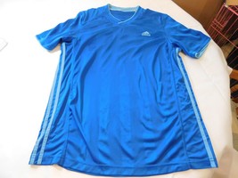 Mens Adidas Clima-Lite short sleeve shirt**see measurements royal blue EUC - £12.13 GBP