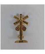 Vintage Valley View Bowl Bowl 250 Railroad Crossing Sign Gold Tone Lapel... - $5.95 CAD